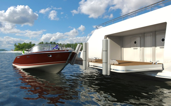 MAGNUM-Industriestoßdämpfer in Edelstahl schützen Yacht Anlegestelle