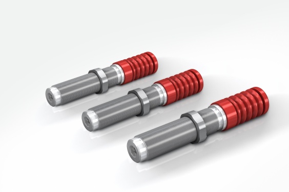 Superschutz dank TPU-Faltenbalg: Diese Edelstahl-Kleinstoßdämpfer von ACE bleiben hermetisch dicht, sind rostfrei und mit Gewindegrößen von M14 bis M25 erhältlich.