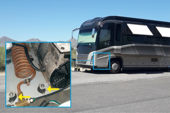 Gekonnte Vibrationsisolierung mit Hilfe von Schwingungsdämpfern von ACE führt zu deutlicher Verringerung von Lärmemissionen, in diesem Fall verursacht durch Kompressoren für die Luftfederung und für den Betrieb von Tür- und Sanitäranlagen